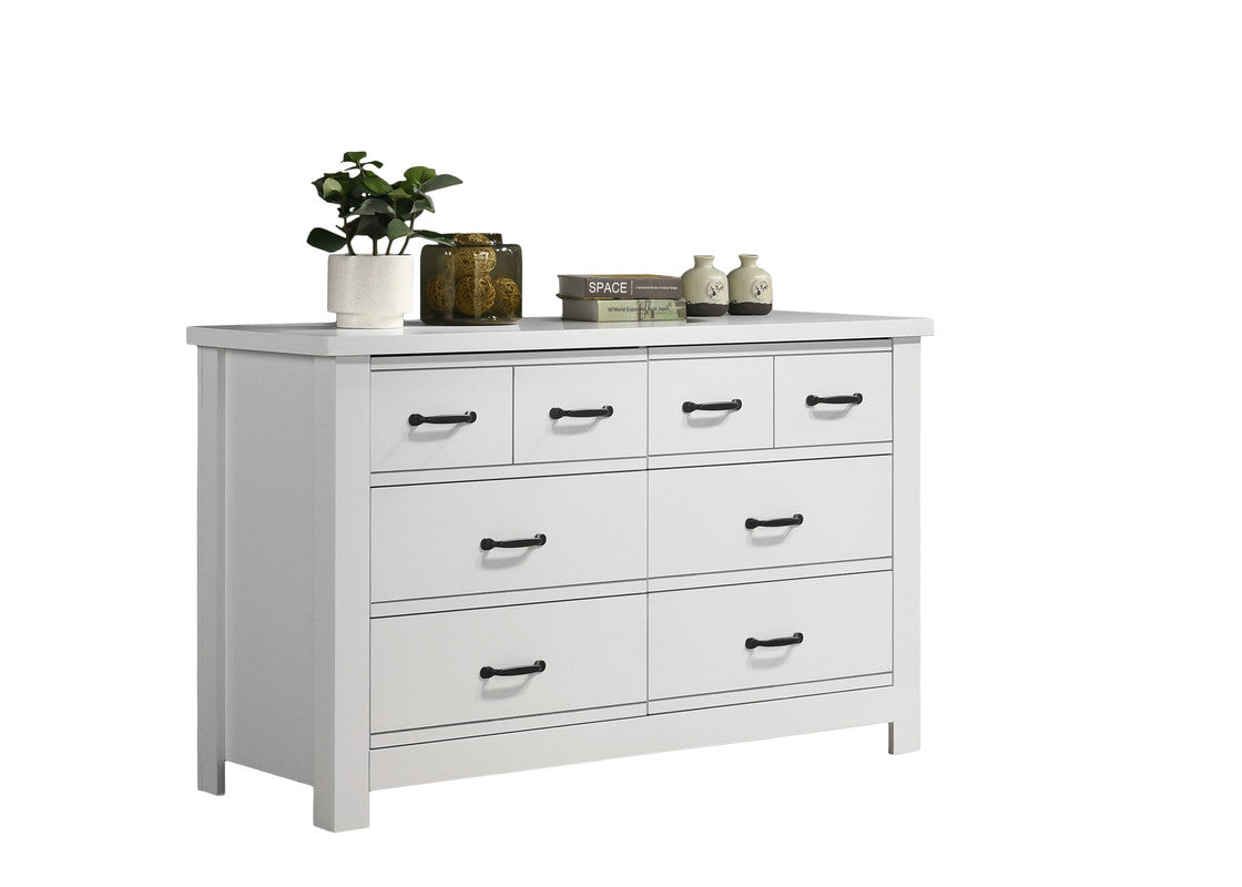 Cassini White 51"W 6-Drawer Dresser