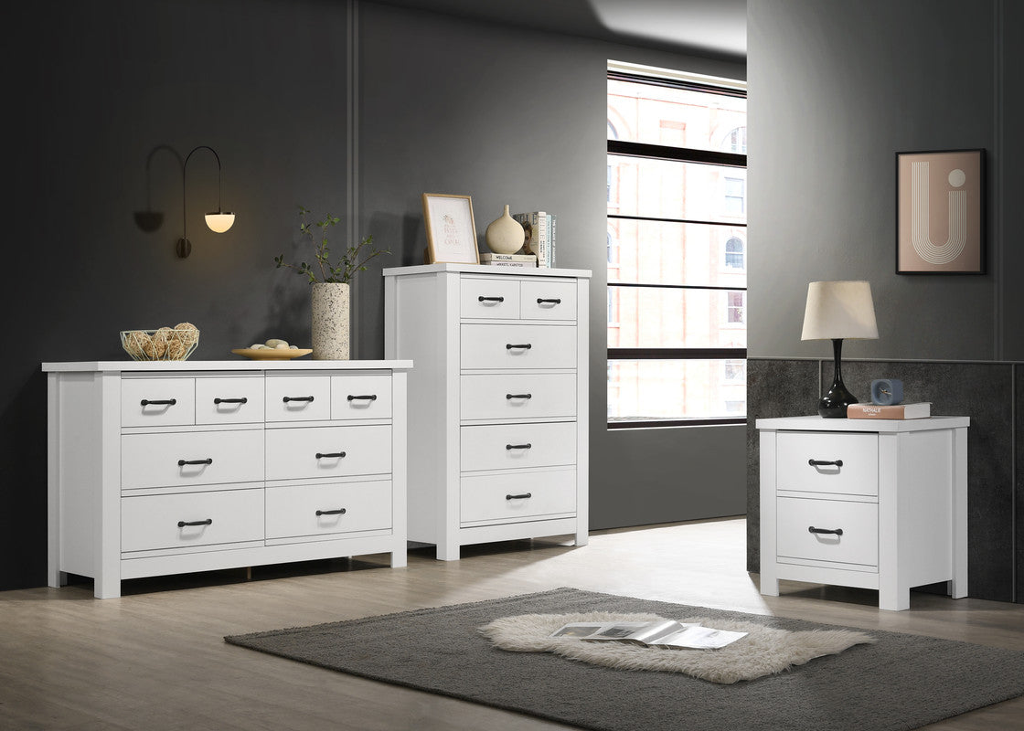 Cassini White 3-Piece Bedroom Set