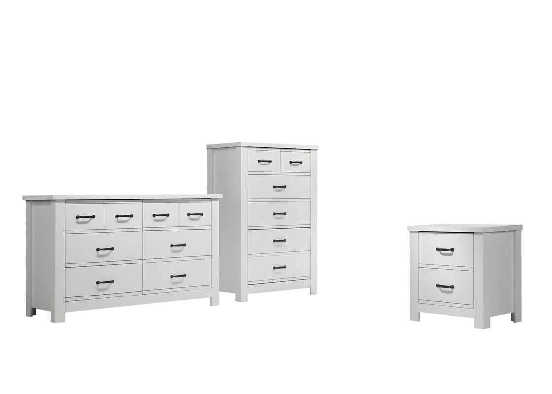 Cassini White 3-Piece Bedroom Set