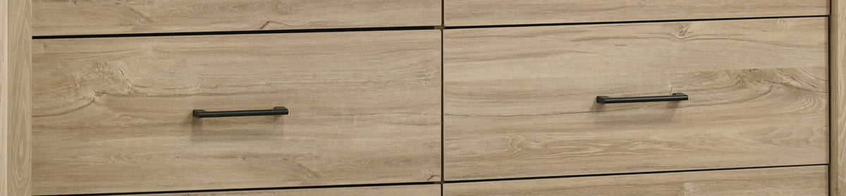 Celeste Light Oak 57"W 6-Drawer Dresser