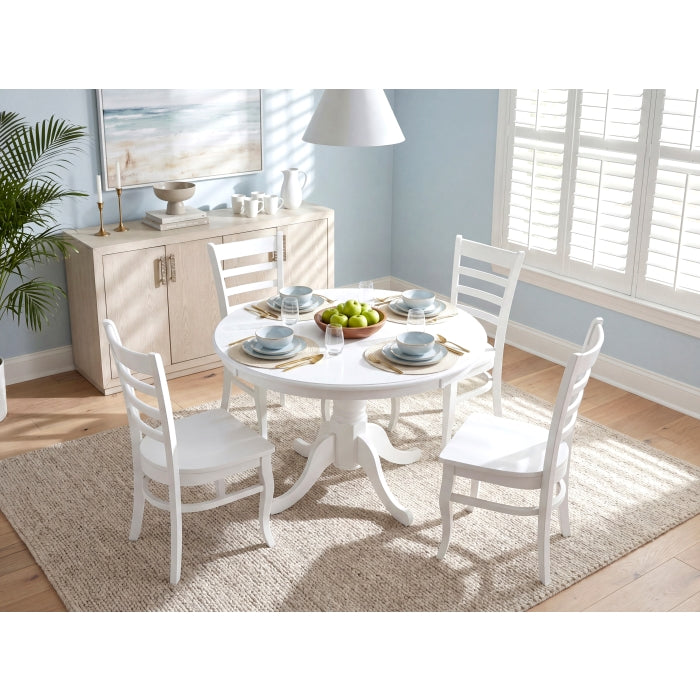 Shelby White 5pc Dining Set
