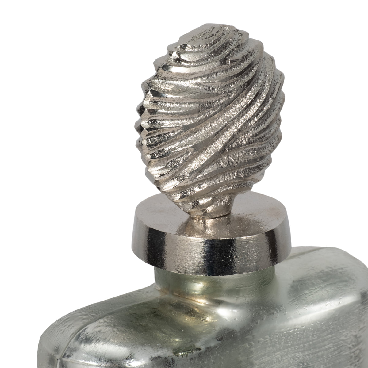 Gordon Silver/Gold Small Glass Metallic Bottle Orb with Topper