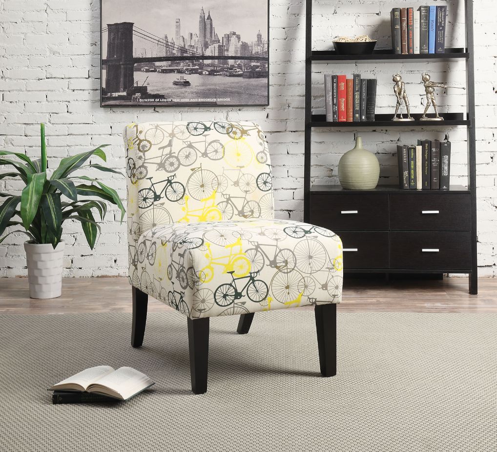 Ollano Dark Brown/Multi-color Accent Chair