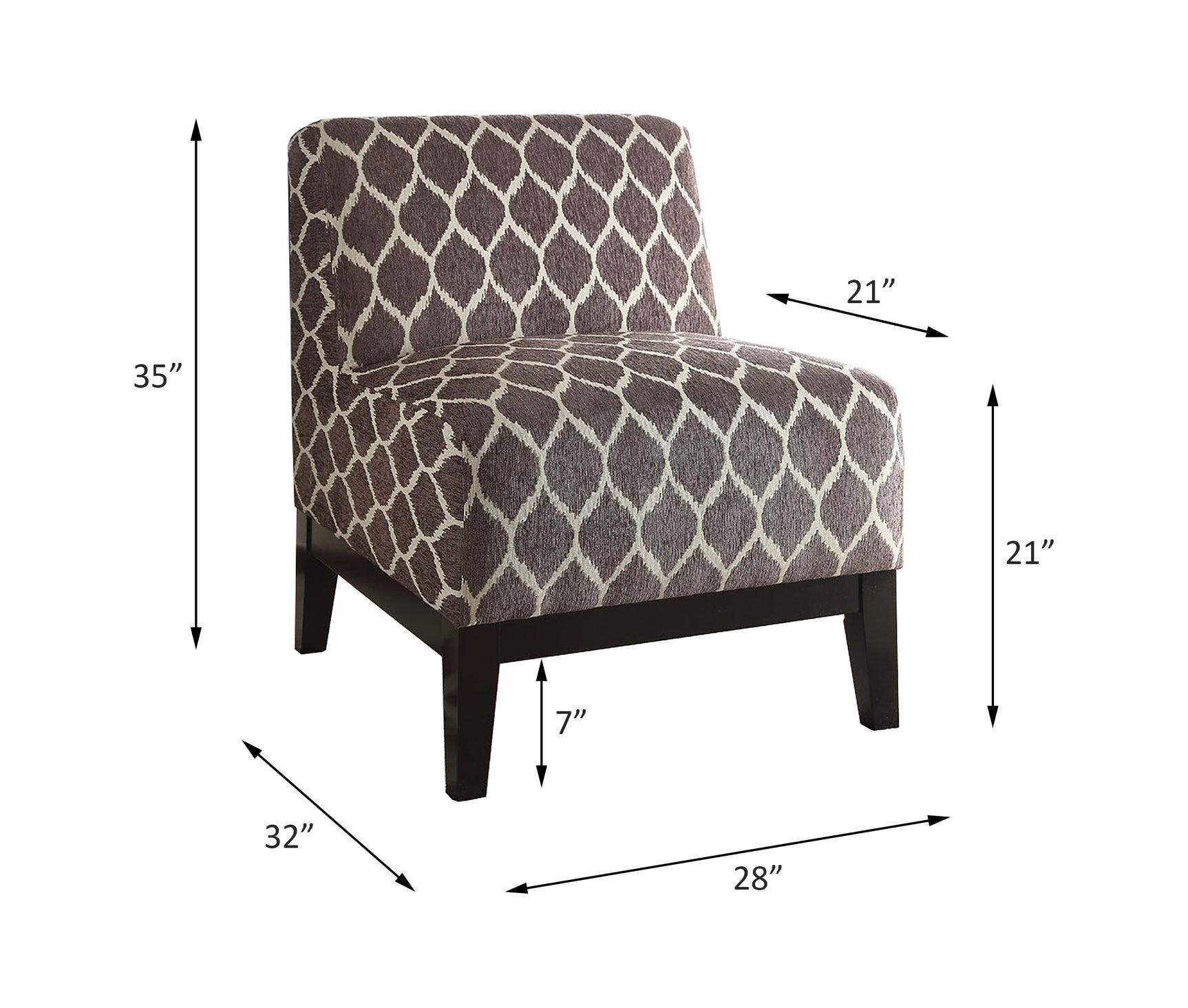 Hinte Dark Blue Accent Chair
