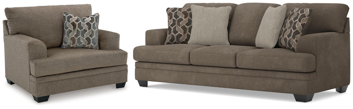 Stonemeade Nutmeg Queen Sofa Sleeper and Oversized Chair