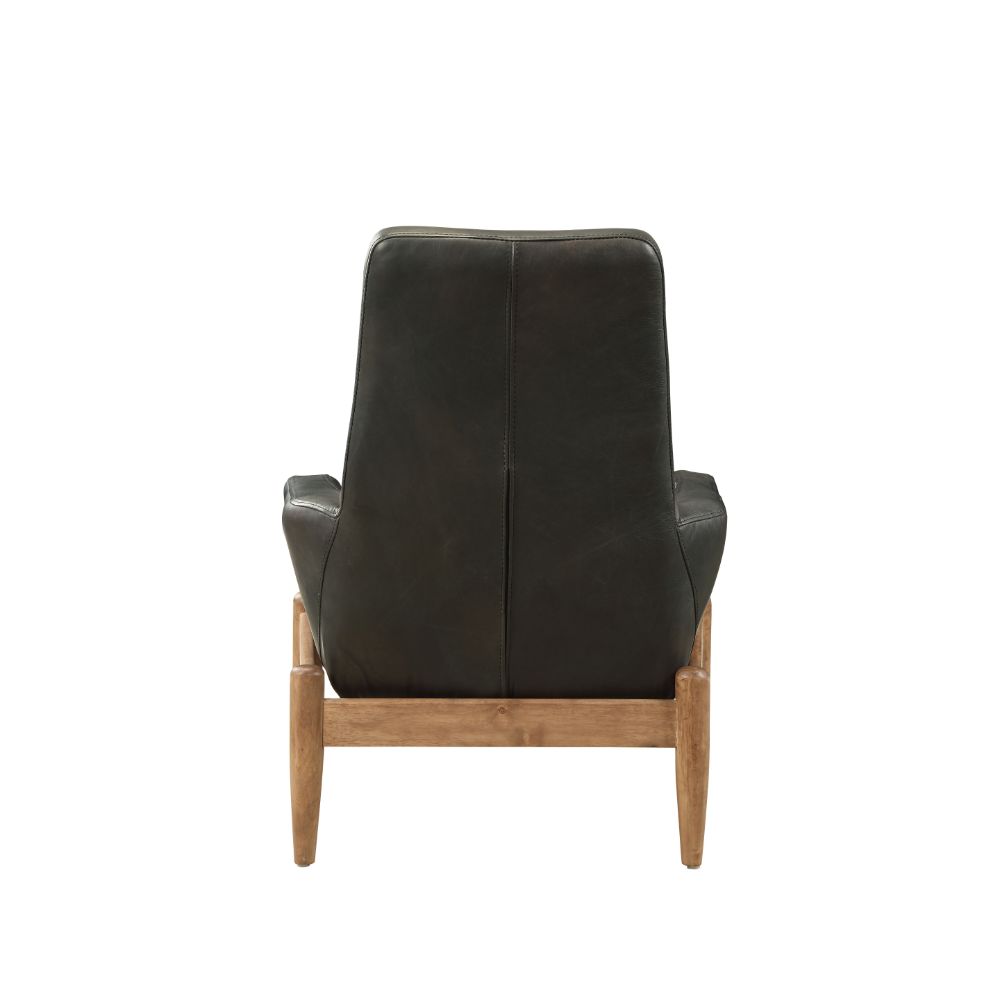 Dolphin Black Accent Chair