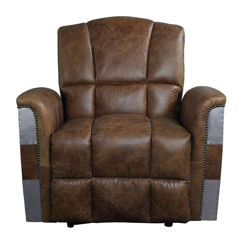 Brancaster Retro Brown/Aluminum Power Motion Recliner