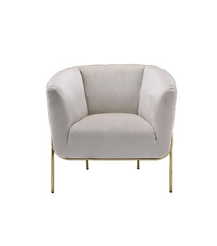 Carlson Beige/Gold Accent Chair