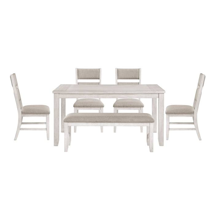 Savile White 6pc Dining Set