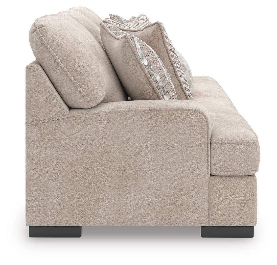 High Profile Taupe Sofa, Oversized Chair and Ottoman