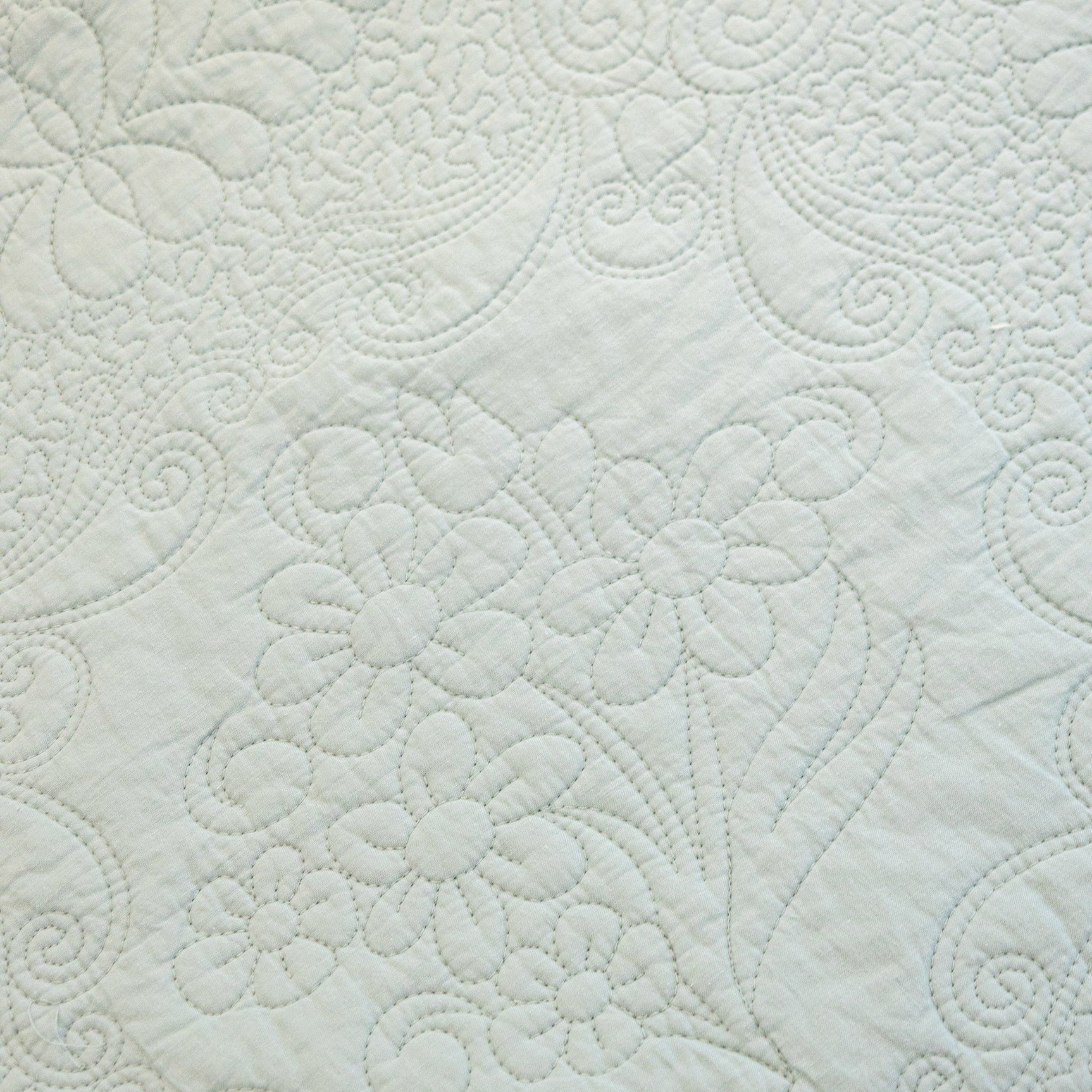 Baroque Floral Quilted Cotton Sofa Cover, Non-Slip Washable Couch Protector