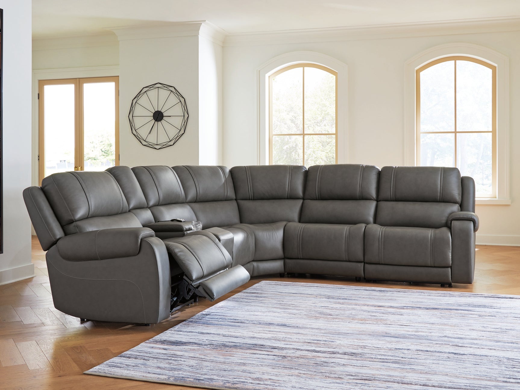5Z - Pittson Anchor 6-Piece Power Reclining Sectional (Online Special Price) - Ornate Home