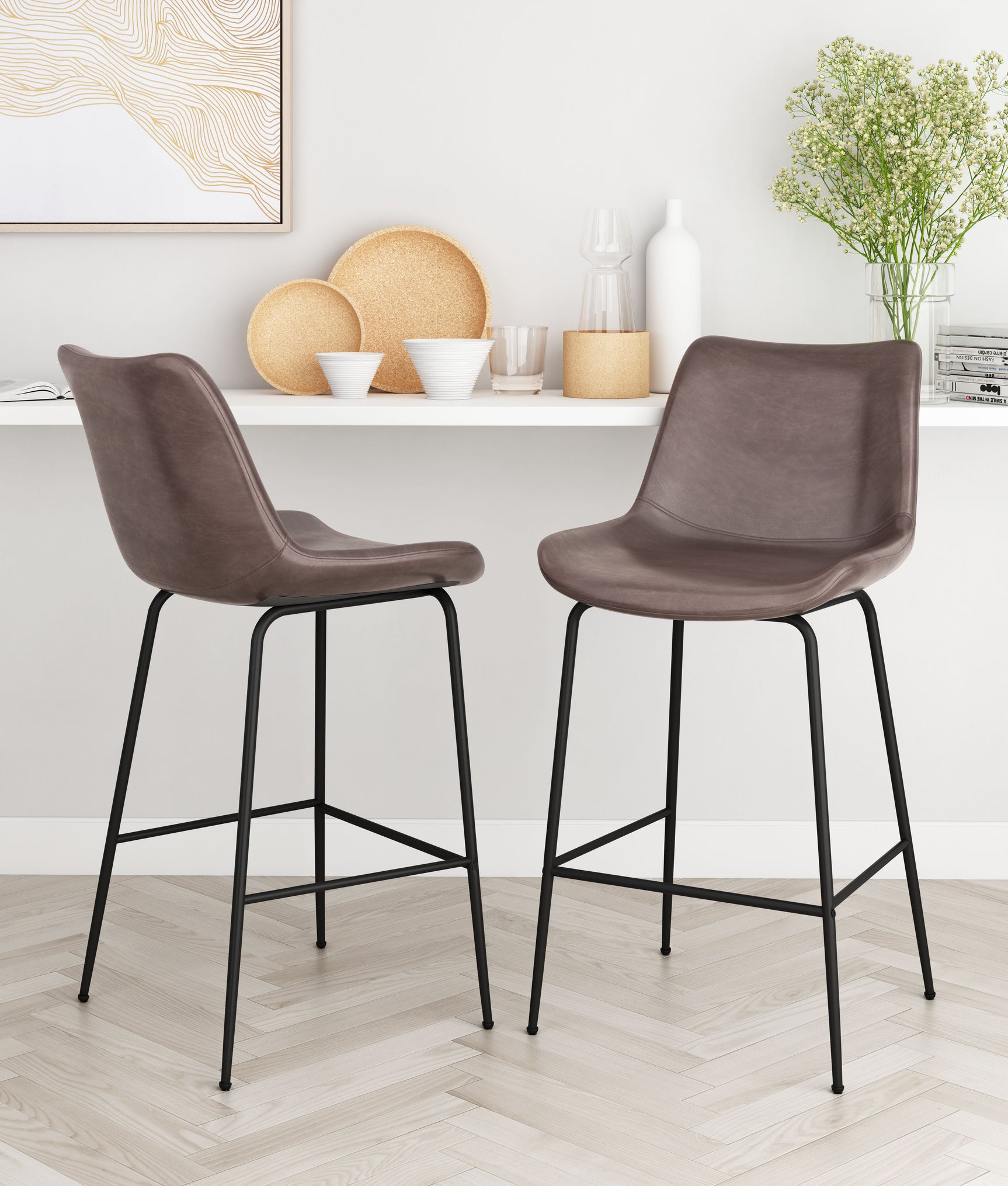 Byron Brown Counter Stool