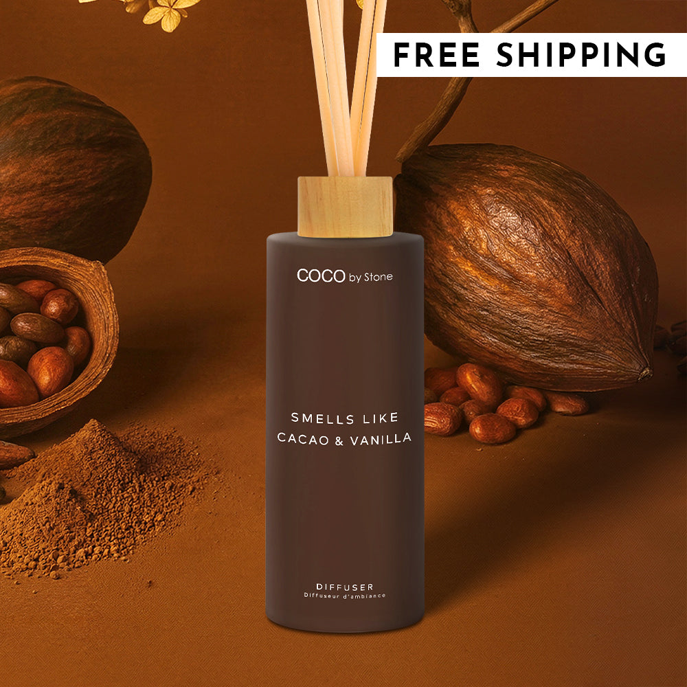 5oz Smells Like Cacao & Vanilla Reed Diffuser - Ornate Home