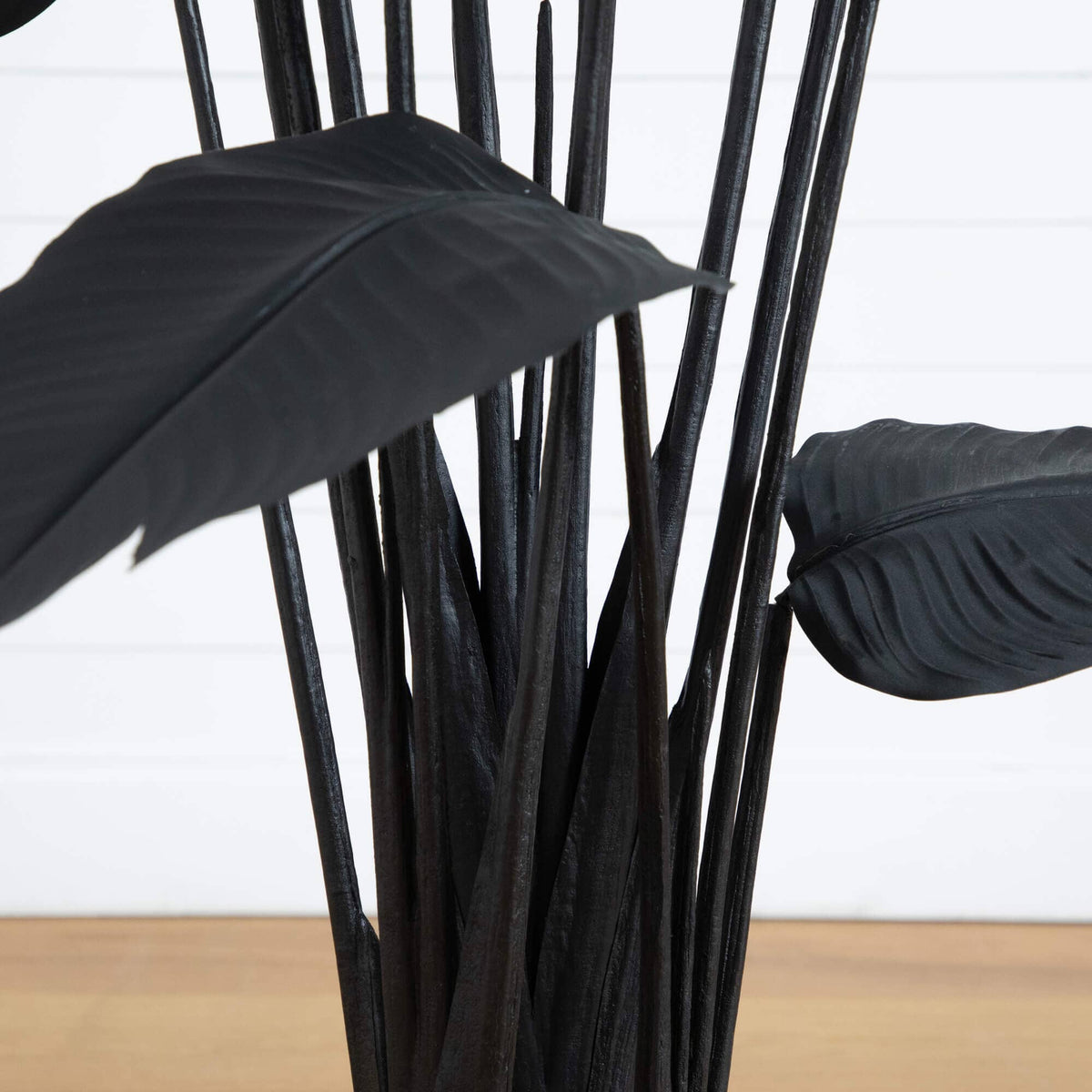 6' Artificial Halloween Black Traveler's Palm Tree