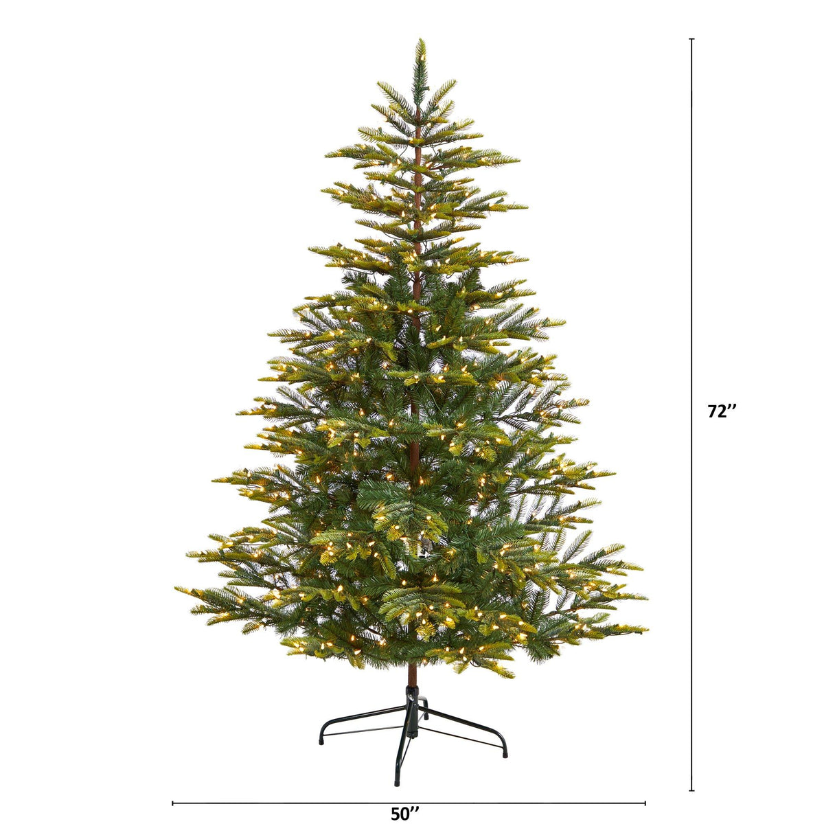 6' Barcelona Mountain Spruce Christmas Tree with 873 Bendable Branches and 450 Clear LED Lights