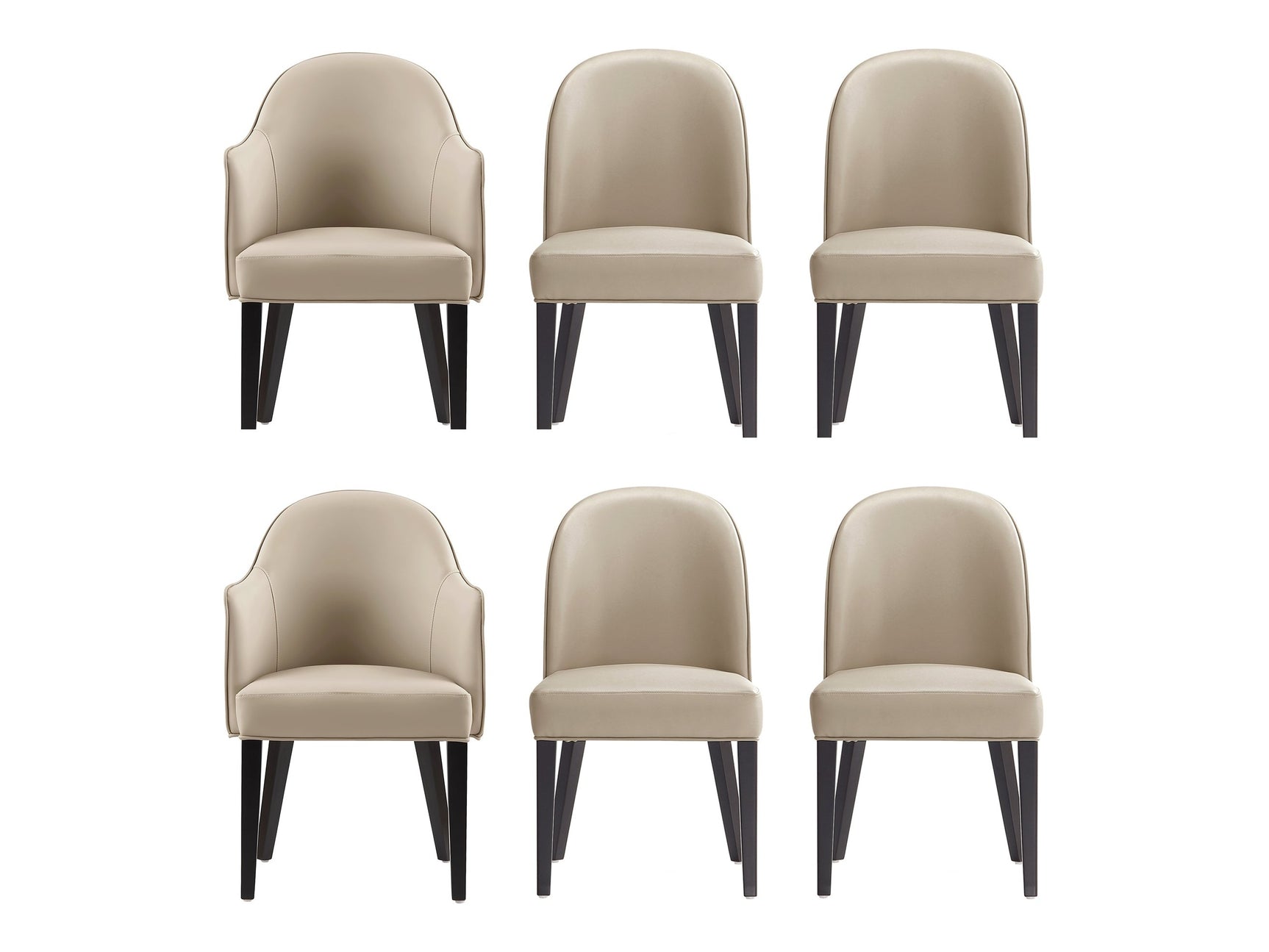 6-Piece Hillman Dining Chair and Arm Chair in Sand - Ornate Home