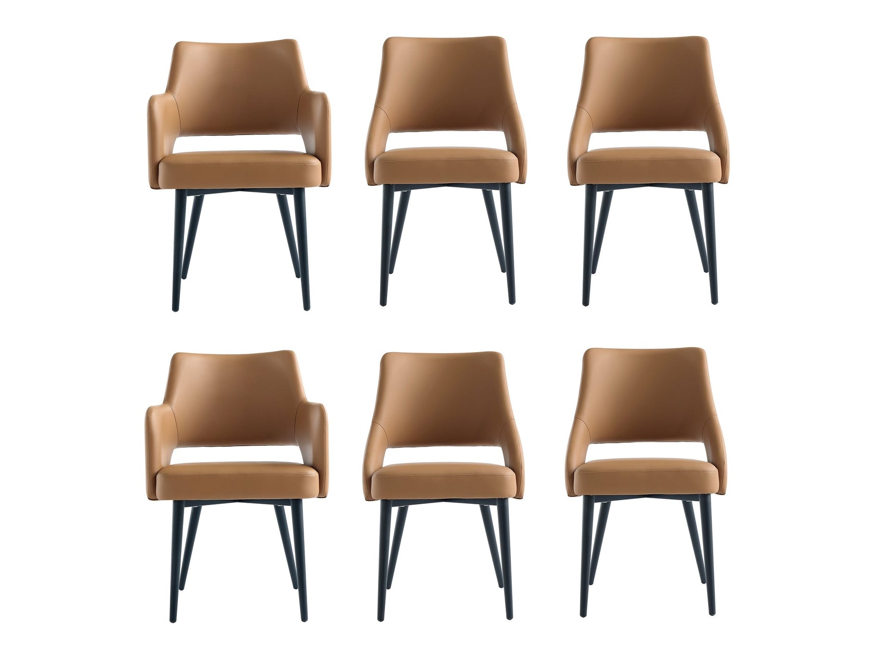 6-Piece Tremont Dining Chair in Saddle - Ornate Home