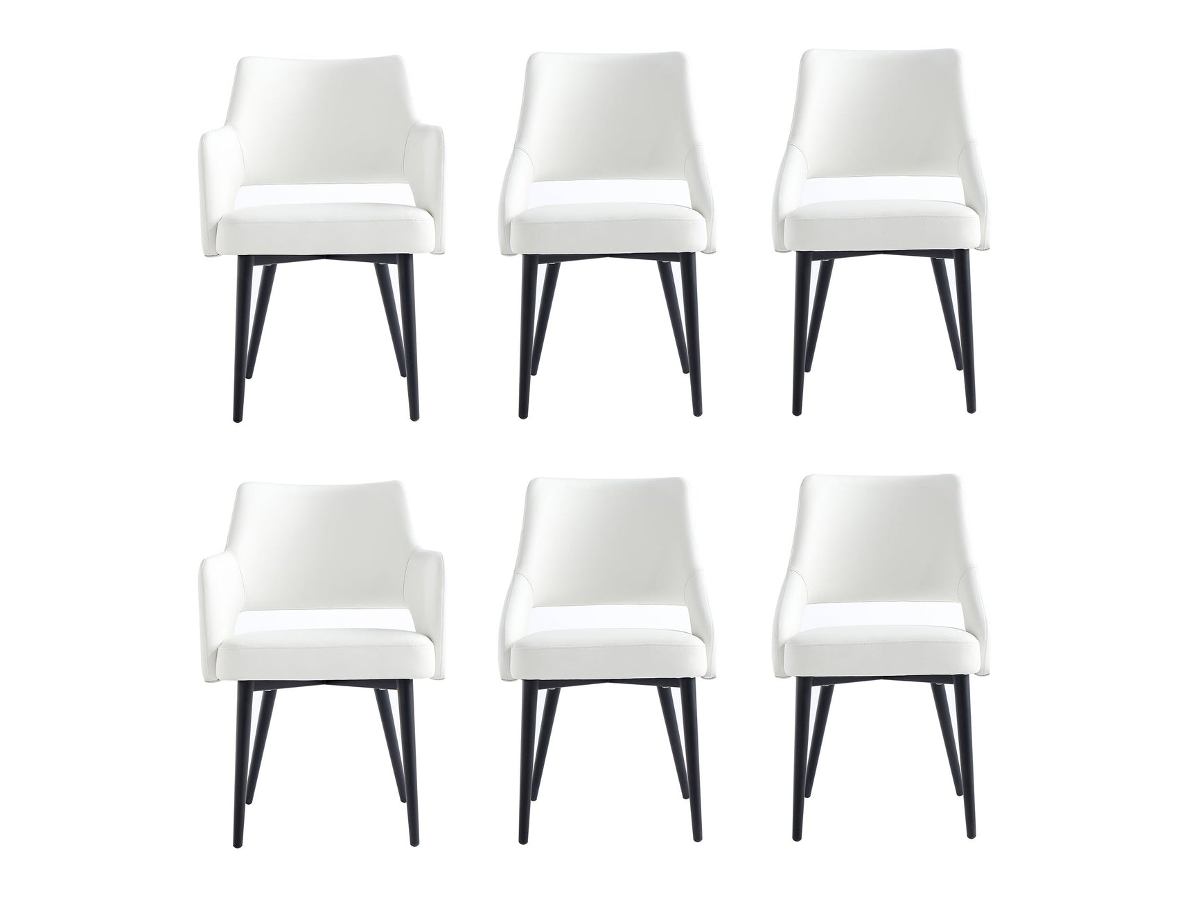 6-Piece Tremont Dining Chair in White - Ornate Home