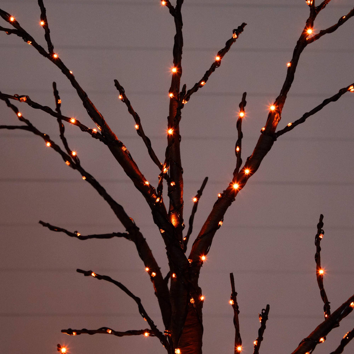 6' Pre-Lit Artificial Halloween Twig Tree with 480 Orange & Purple LED Lights