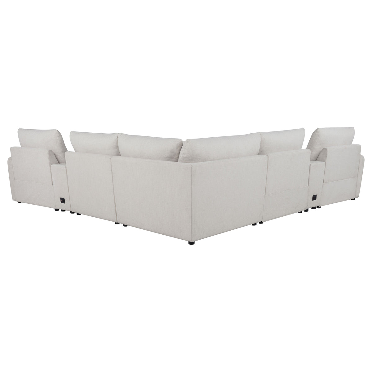 Valle Pearl 7-Piece L-shaped Power Reclining Sectional With Dual Consoles
