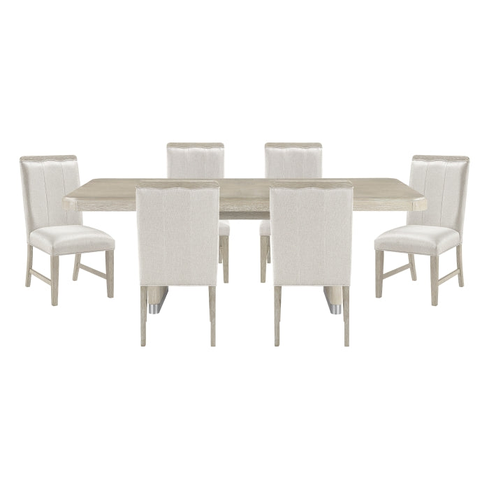 Clara Beige 7pc Dining Set