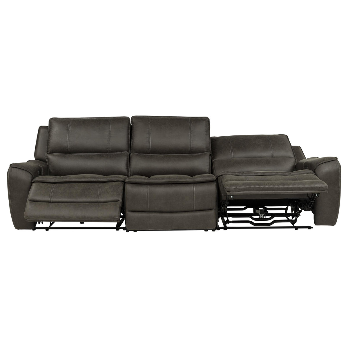 Marcell Grey 3-Piece Transitional Power Reclining Sofa With Usb Charging