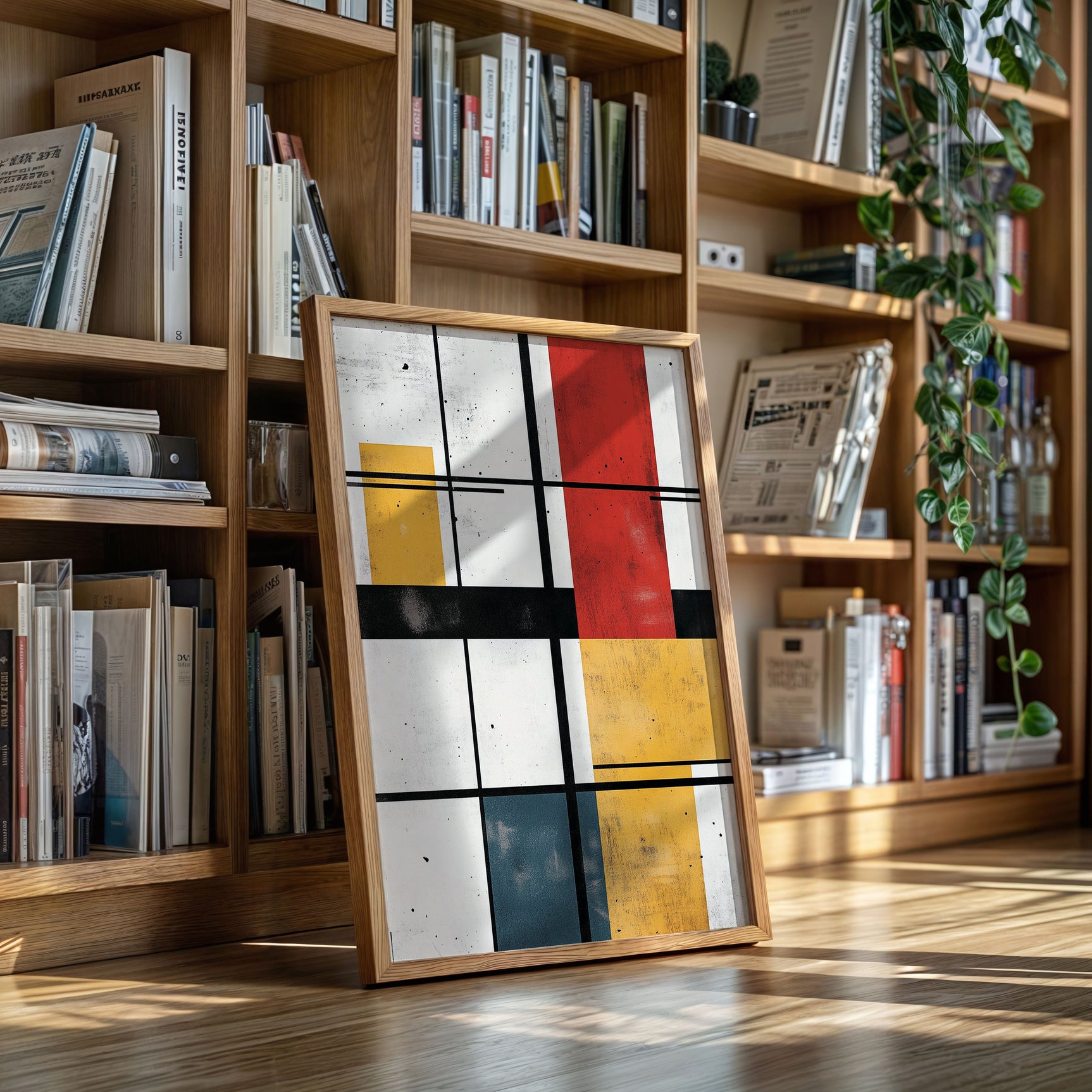 Modular Rhythm – Abstract Primary Color Grid Art