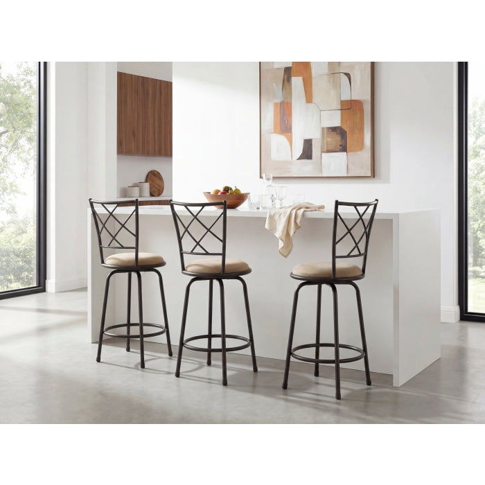Nexus Brown 3-Piece Pack Convertible Swivel Counter/Pub Height Chair