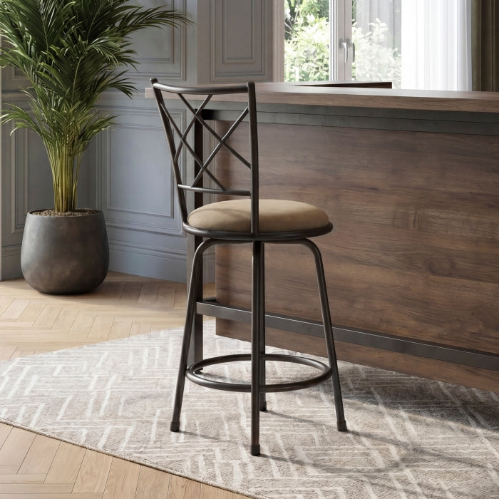 Nexus Brown 3-Piece Pack Convertible Swivel Counter/Pub Height Chair