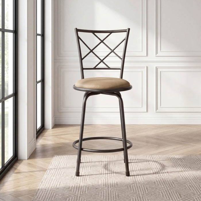 Nexus Brown 3-Piece Pack Convertible Swivel Counter/Pub Height Chair