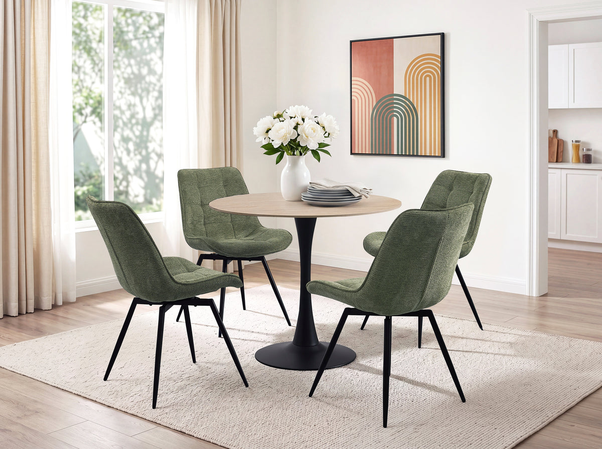 Tulipana Green Side Chair (Set of 2)