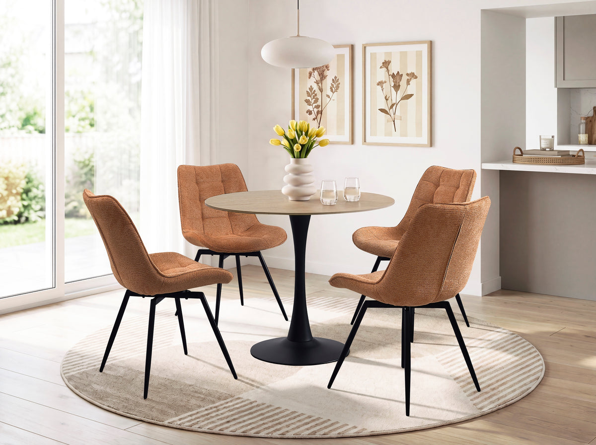 Tulipana Brown Side Chair (Set of 2)