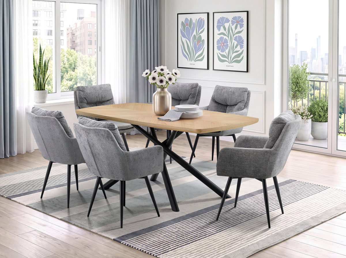 Veneto Gray Arm Chair (Set of 2)
