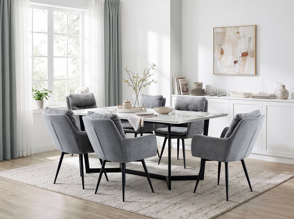 Veneto Gray Arm Chair (Set of 2)