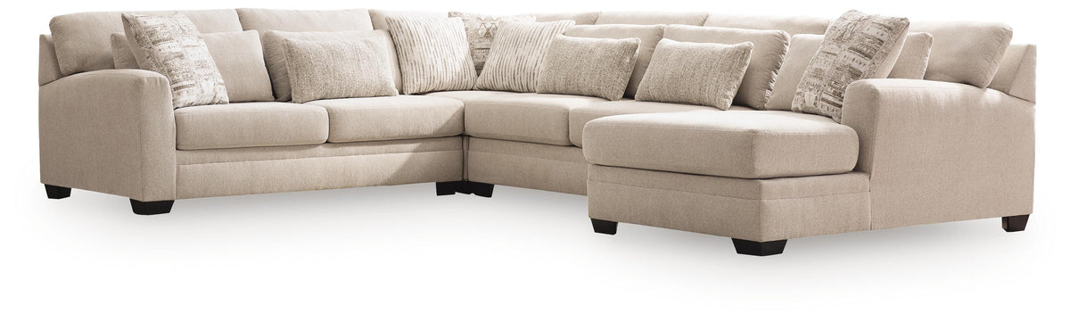 Mandi Point Marble 4-Piece Sectional with Right-Facing Chaise (Online Special Price)