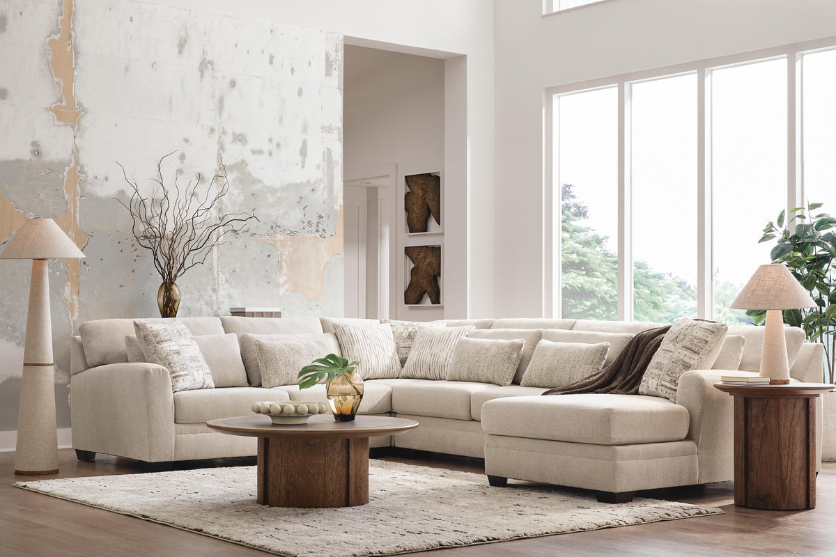 Mandi Point Marble 4-Piece Sectional with Right-Facing Chaise (Online Special Price)