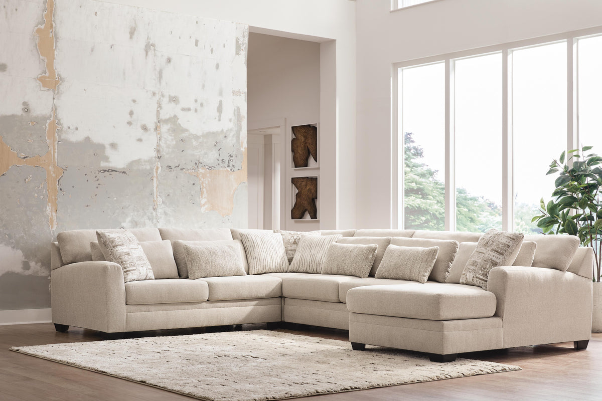 Mandi Point Marble 4-Piece Sectional with Right-Facing Chaise (Online Special Price)