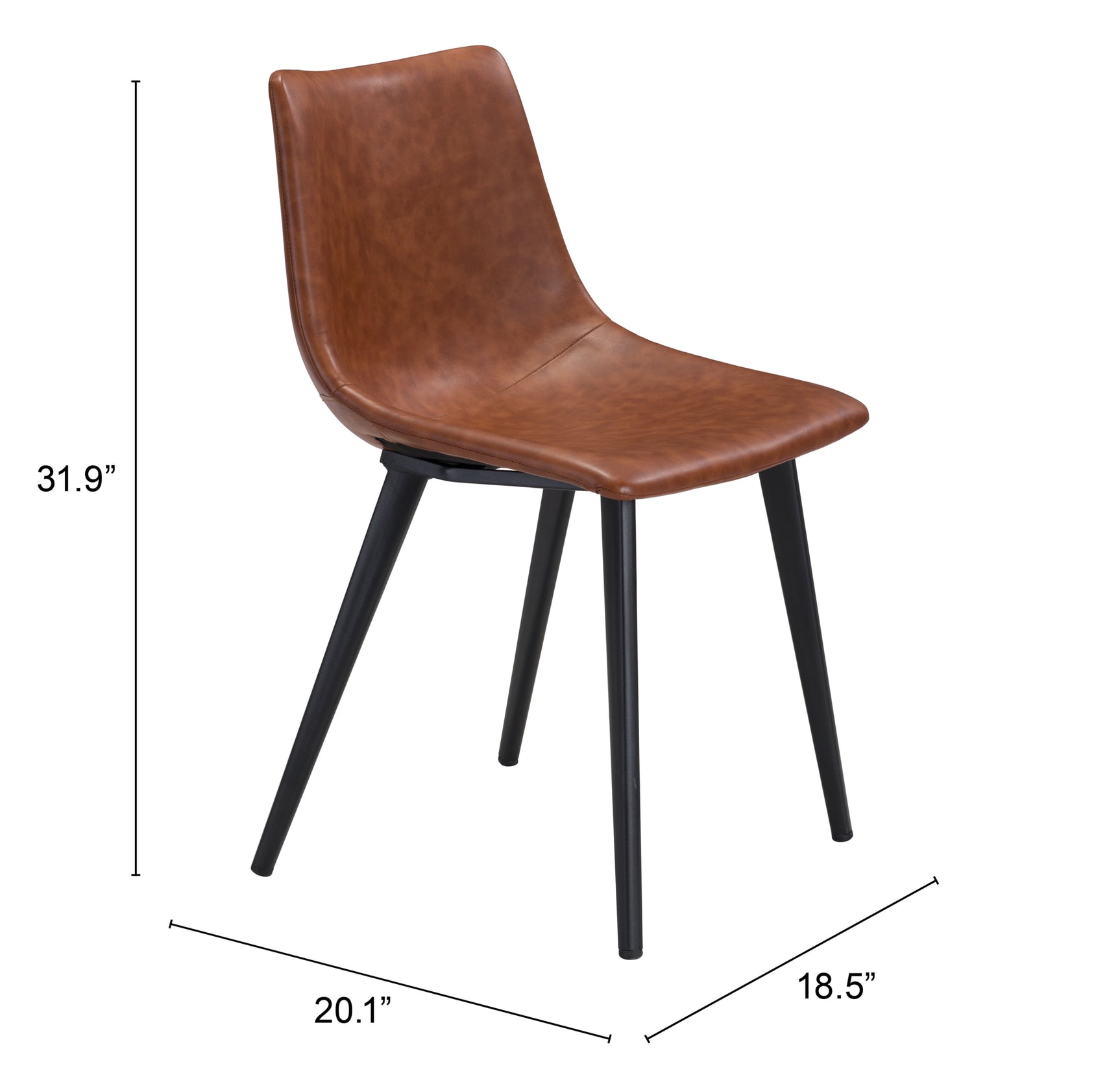 Daniel Vintage Brown Dining Chair (Set of 2)