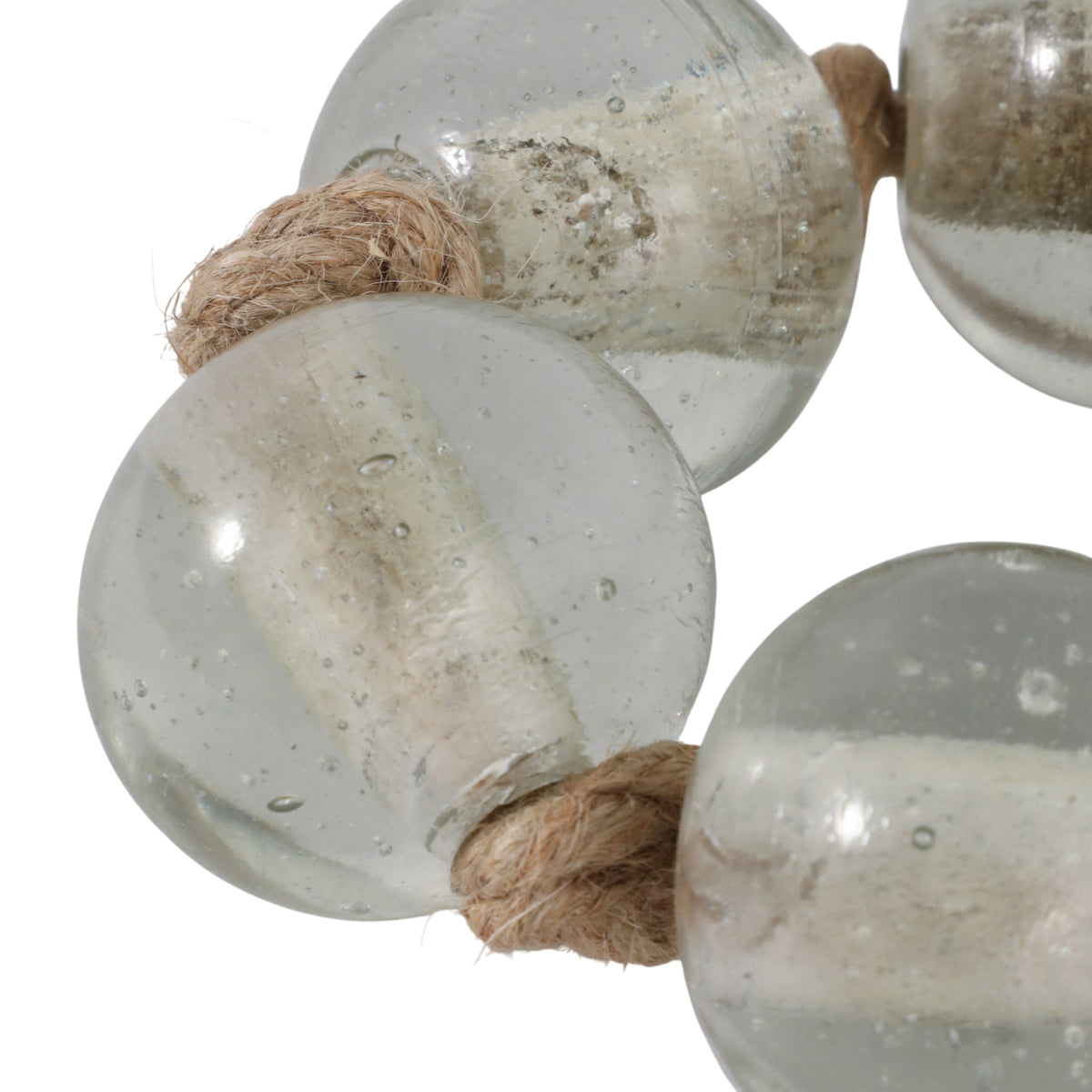 El Verano Clear/Tan Large Glass Bead Garland