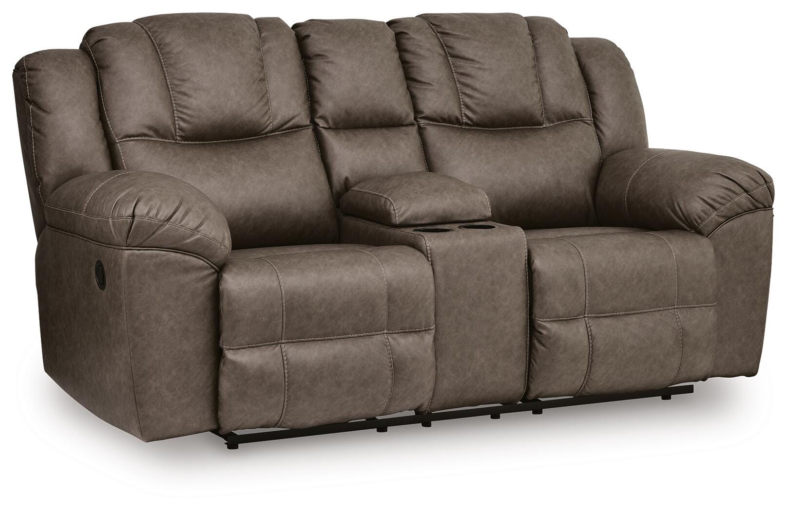Knoxlee Driftwood Reclining Loveseat with Console