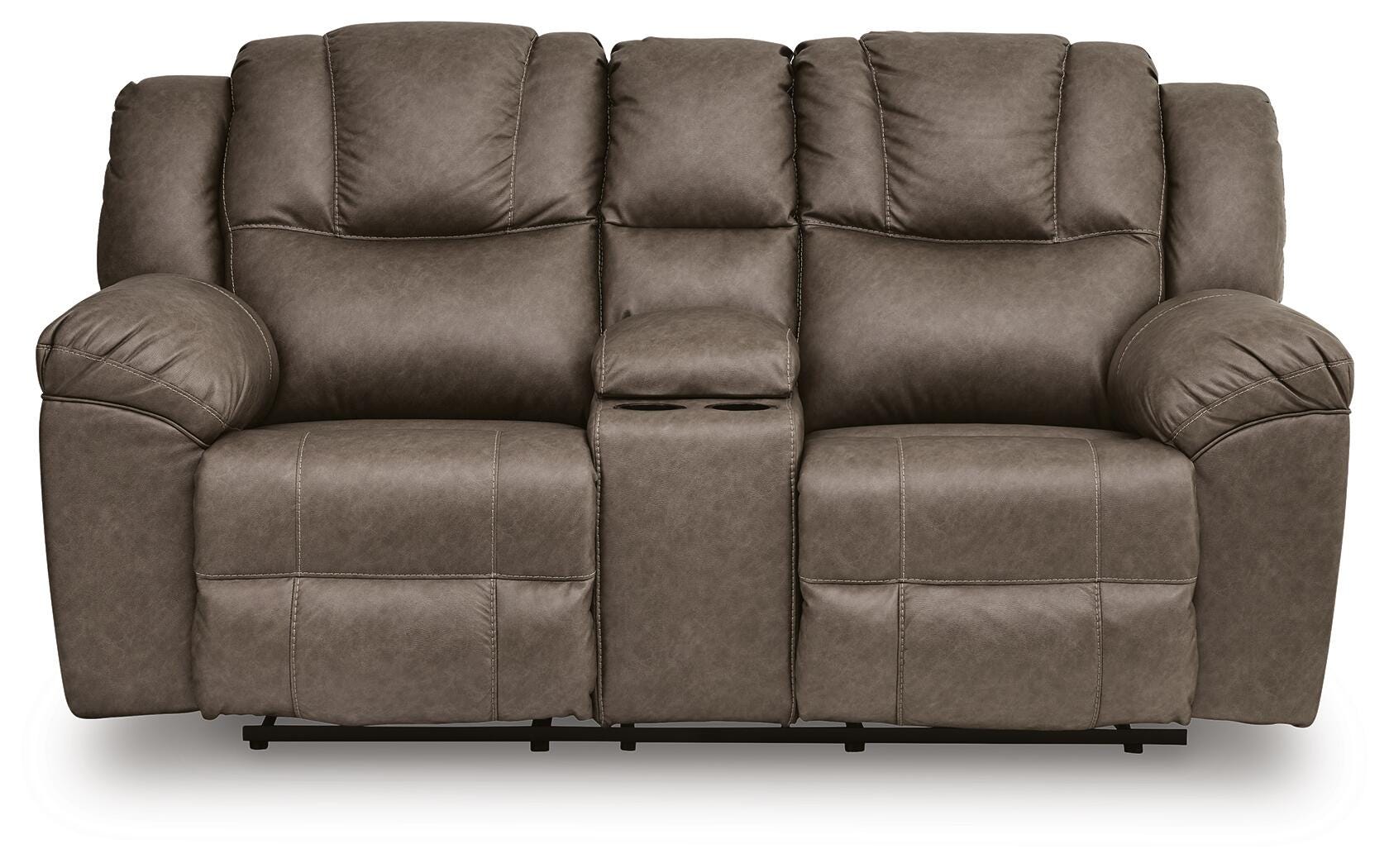 Knoxlee Driftwood Reclining Loveseat with Console