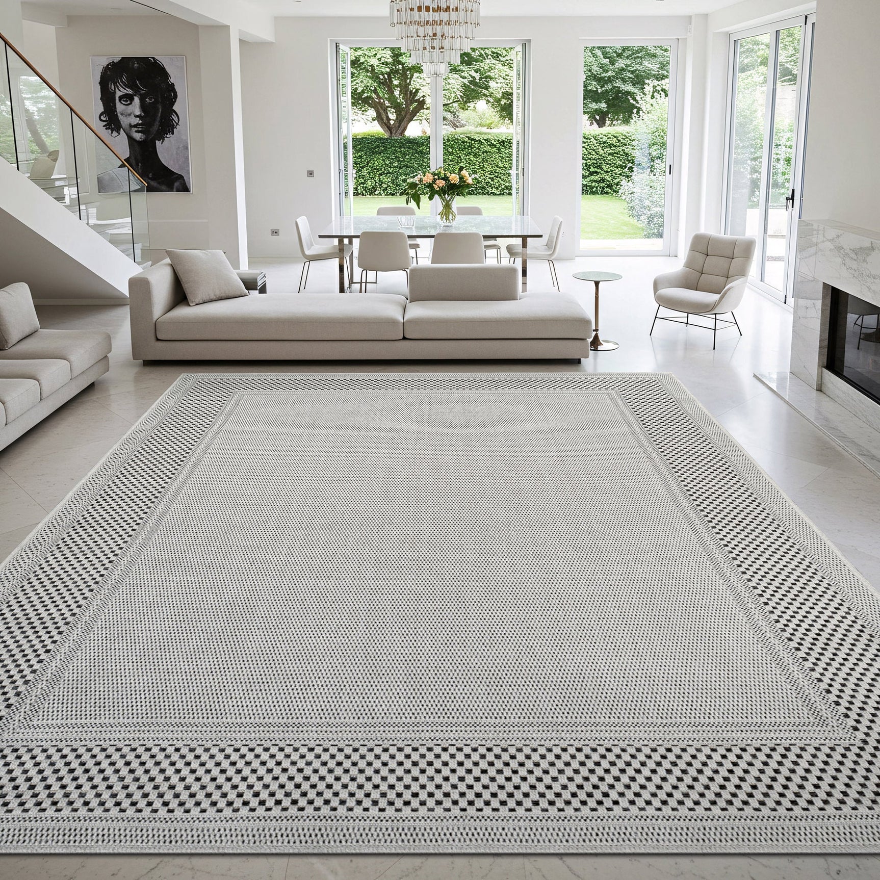 Fiora Bone 6 Jute-Look Rug | Indoor/Outdoor Elegance