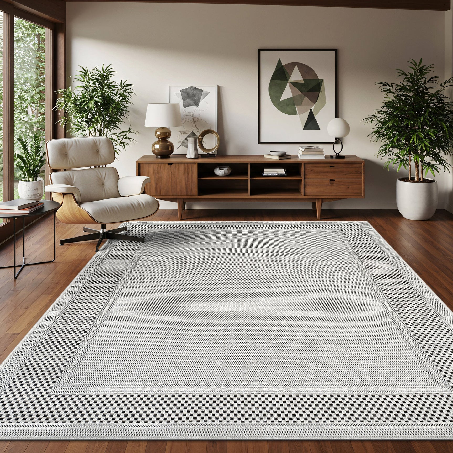 Fiora Bone 6 Jute-Look Rug | Indoor/Outdoor Elegance