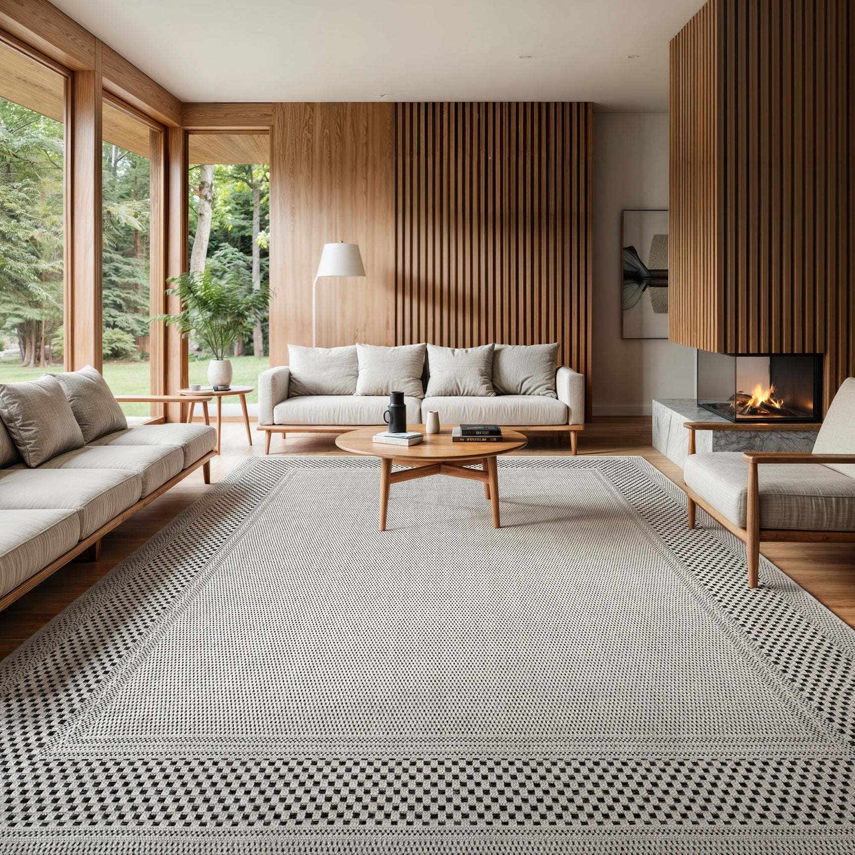 Fiora Bone 6 Jute-Look Rug | Indoor/Outdoor Elegance