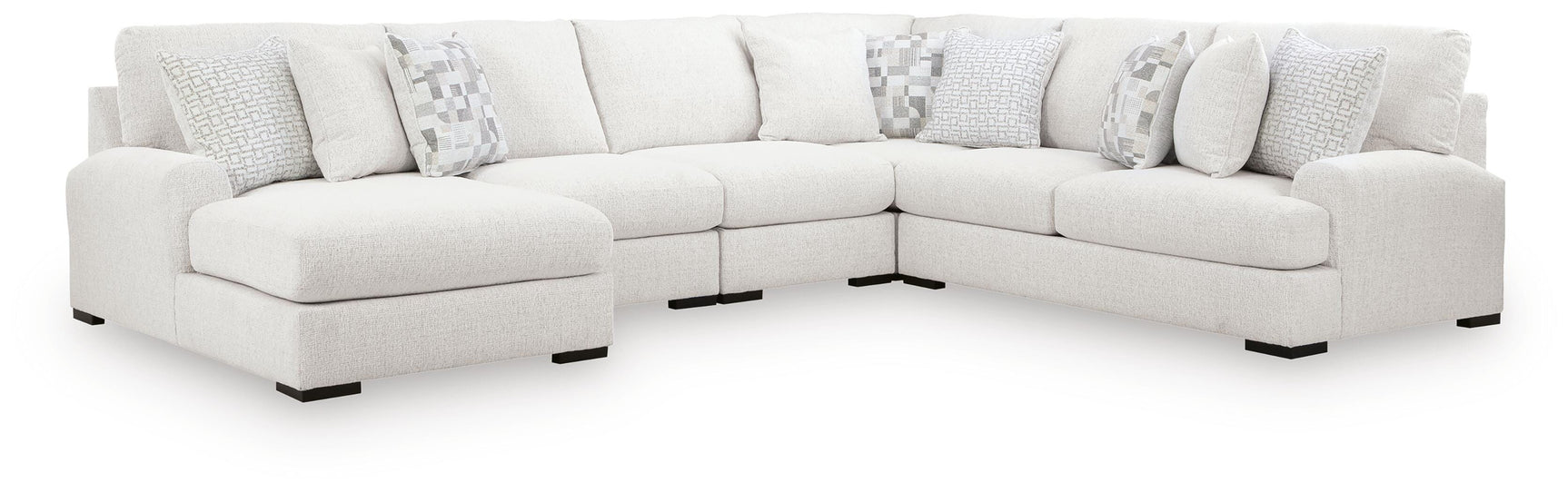 Wynncroft Manor Chalk 5-Piece Sectional with Left-Arm Facing Chaise