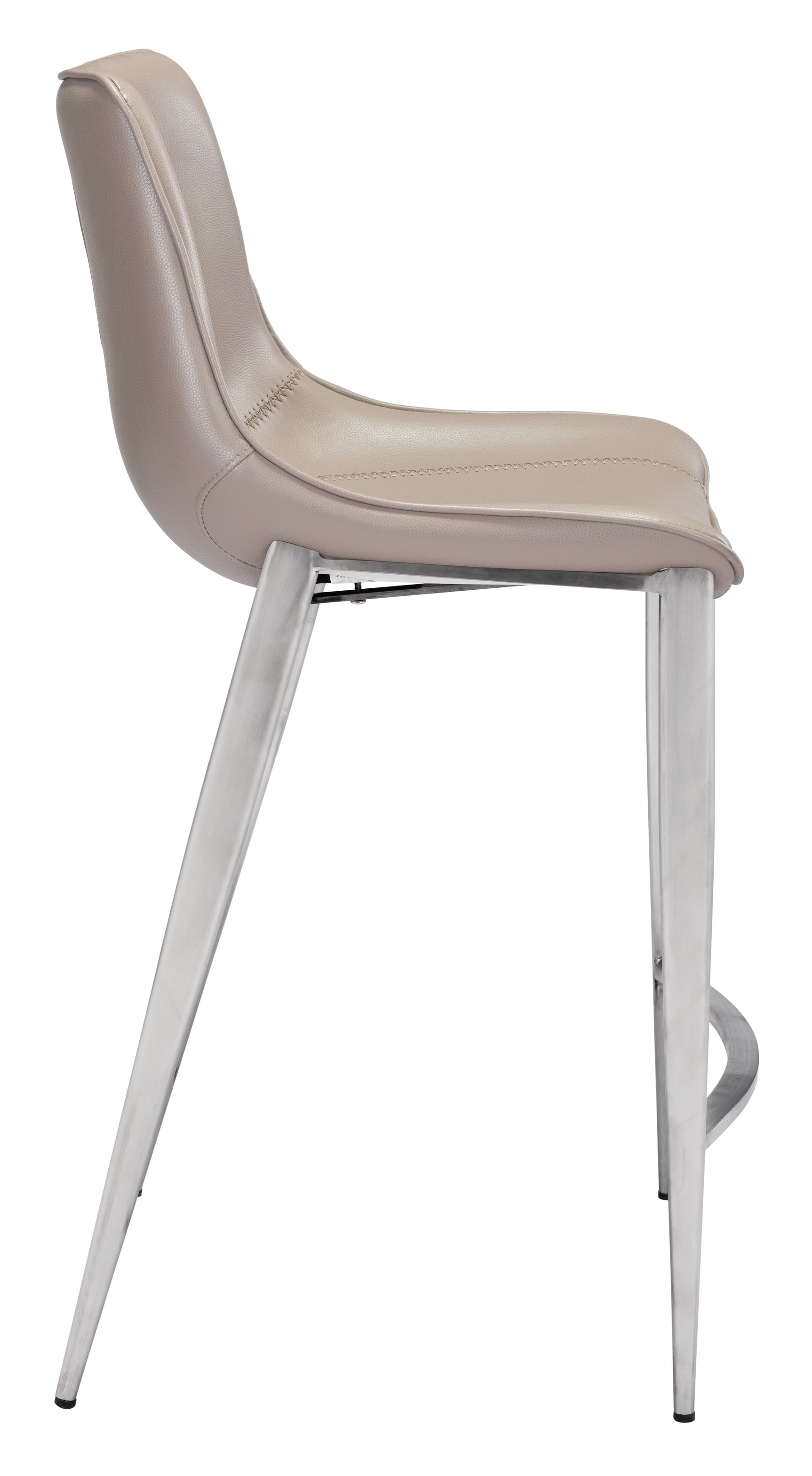 Magnus Brown & Silver Counter Stool (Set of 2)