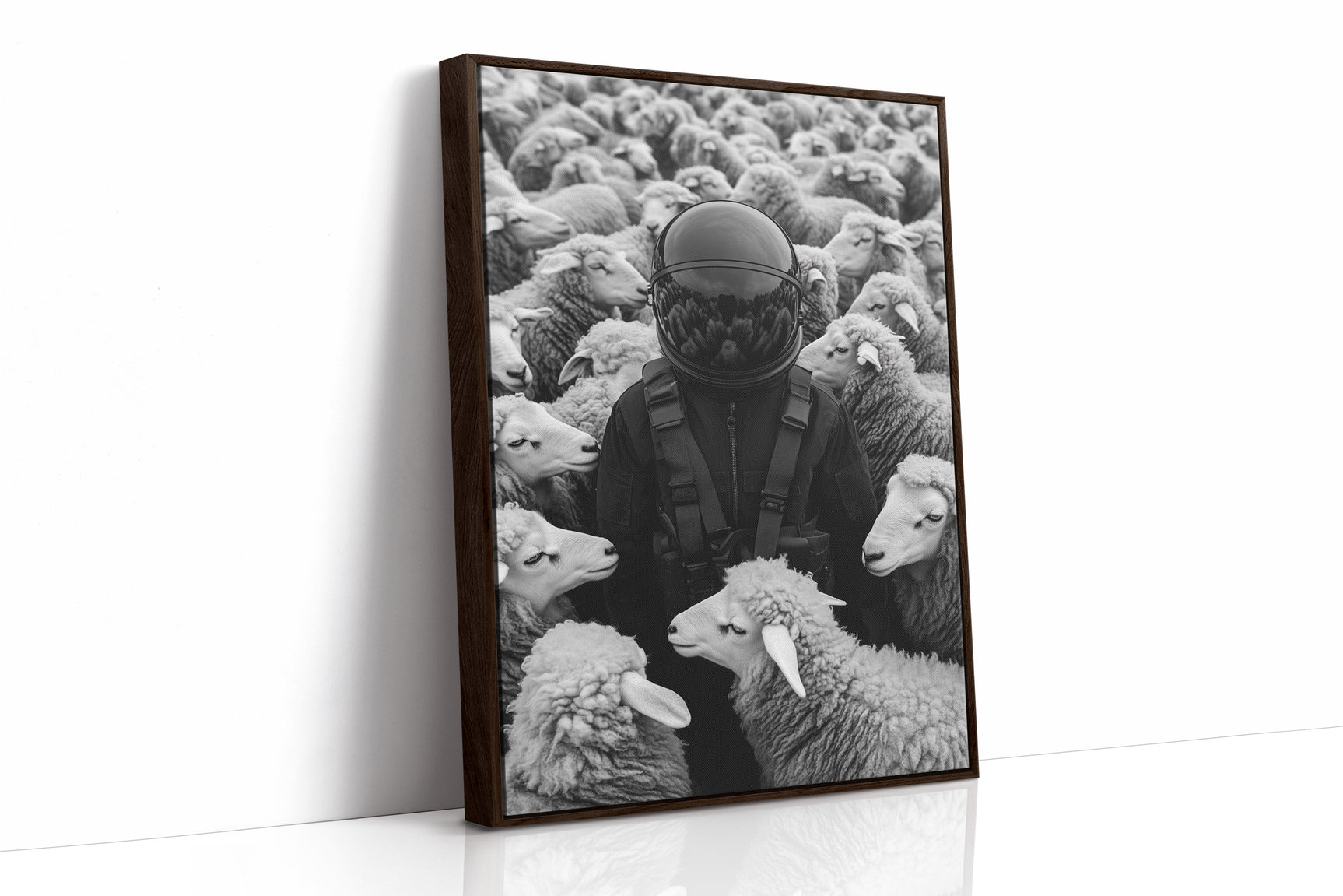 Astronaut Among the Sheep