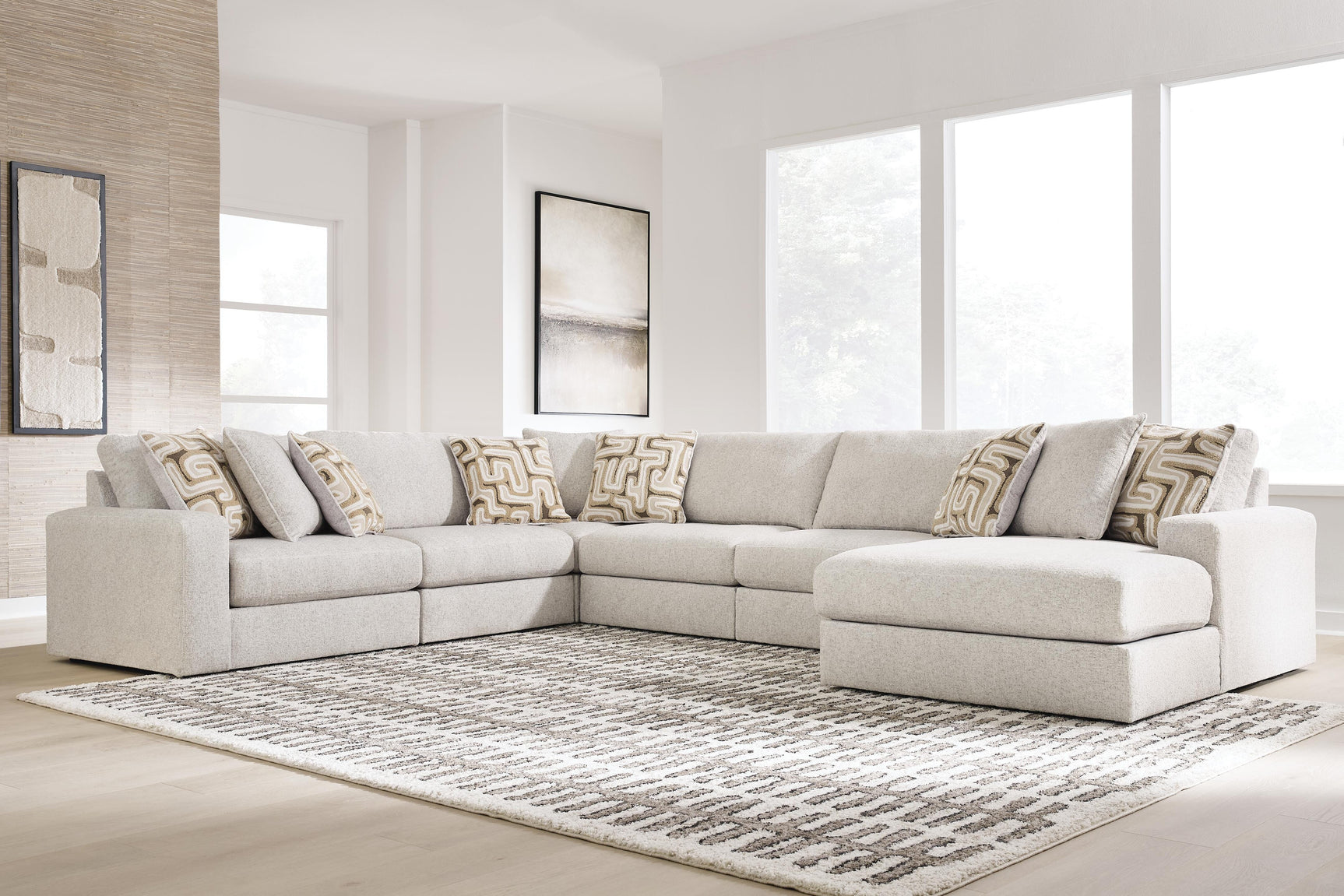 Kestrie Feathered 6-Piece Sectional with RAF Chaise
