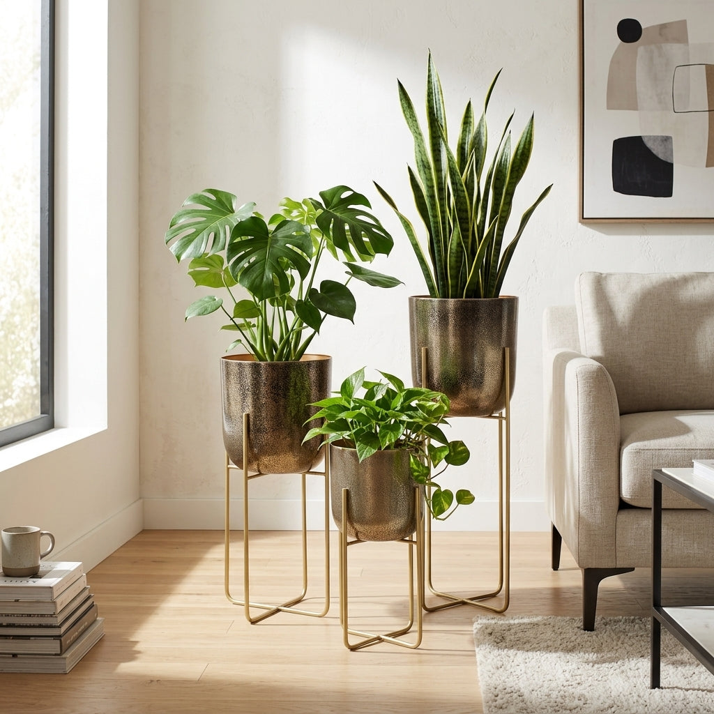 Skyecross Bronze/Gold Planters (Set of 3)